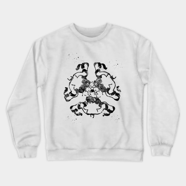 Insulin Structure Crewneck Sweatshirt by erzebeth